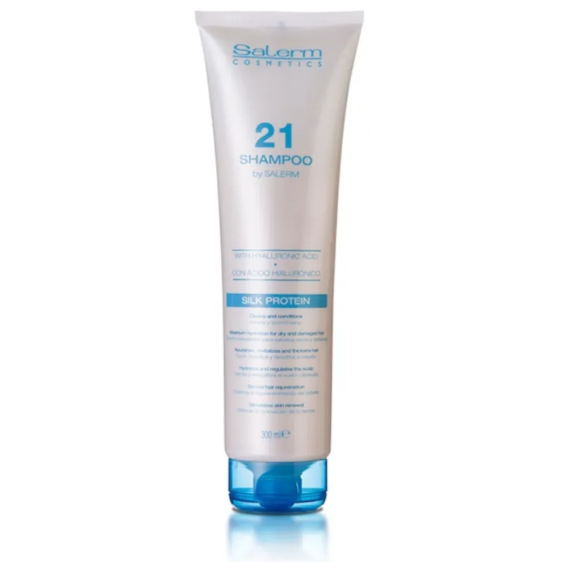 [ART00094] Salerm 21 Original Champú acondicionador para cabellos secos y dañados que necesitan de un cuidado continuo. Reparación intensa del cabello con ácido hialurónico 300 ml